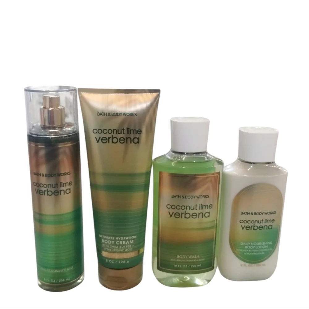 Bath‎ and Body Works DISCONTINUED 4pcs COCONUT LIME VERBENA Mist, Gel, Cr…